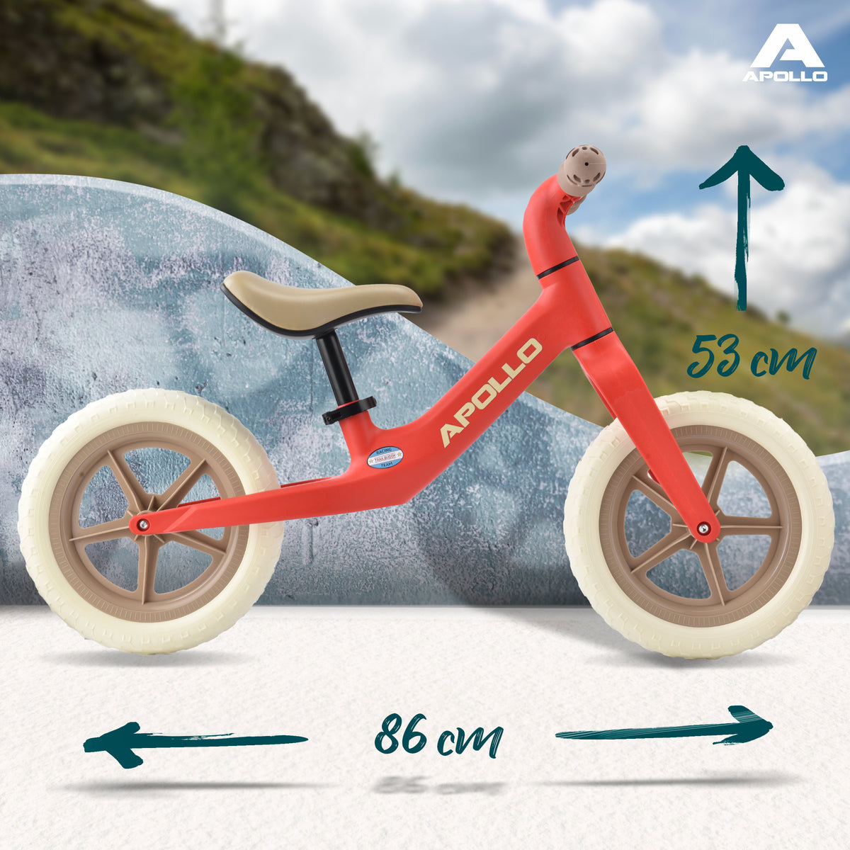 Apollo Funsport CH Trailbuddy Laufrad ab 2 Jahre – 12 Zoll Kinderlaufrad Red