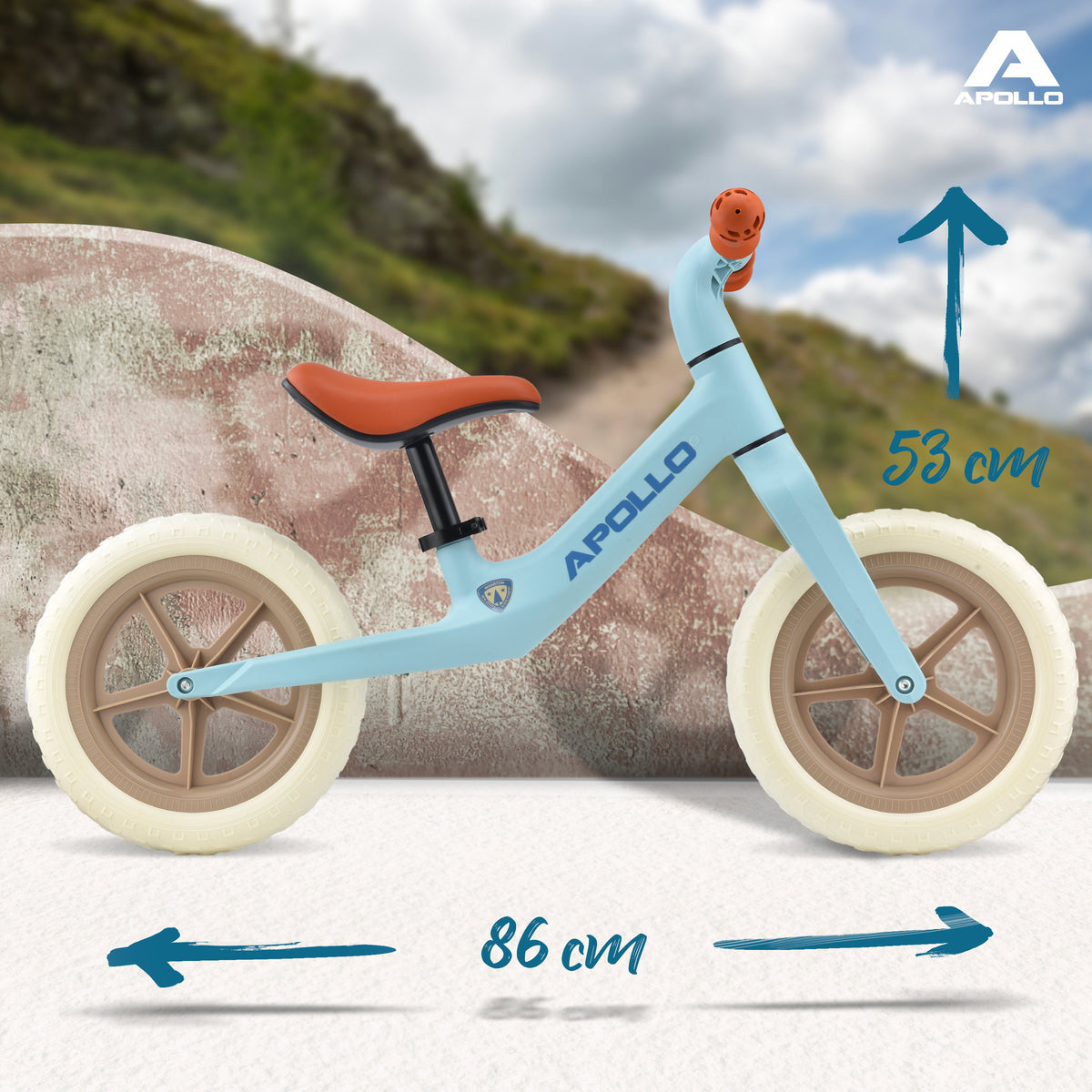 Apollo Funsport CH Trailbuddy Laufrad ab 2 Jahre – 12 Zoll Kinderlaufrad Blue