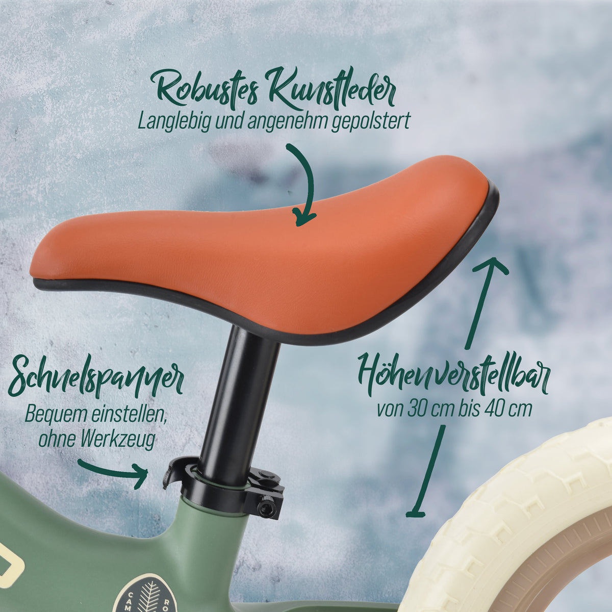 Apollo Funsport CH Trailbuddy Laufrad ab 2 Jahre – 12 Zoll Kinderlaufrad Green