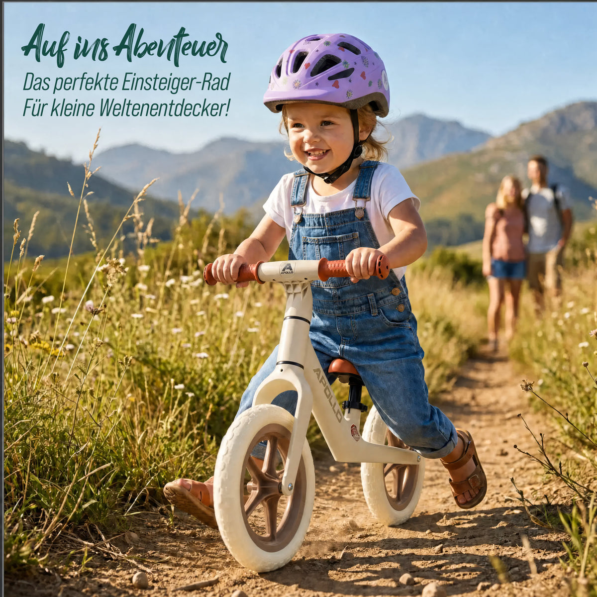 Apollo Funsport CH Trailbuddy Laufrad ab 2 Jahre – 12 Zoll Kinderlaufrad Sand