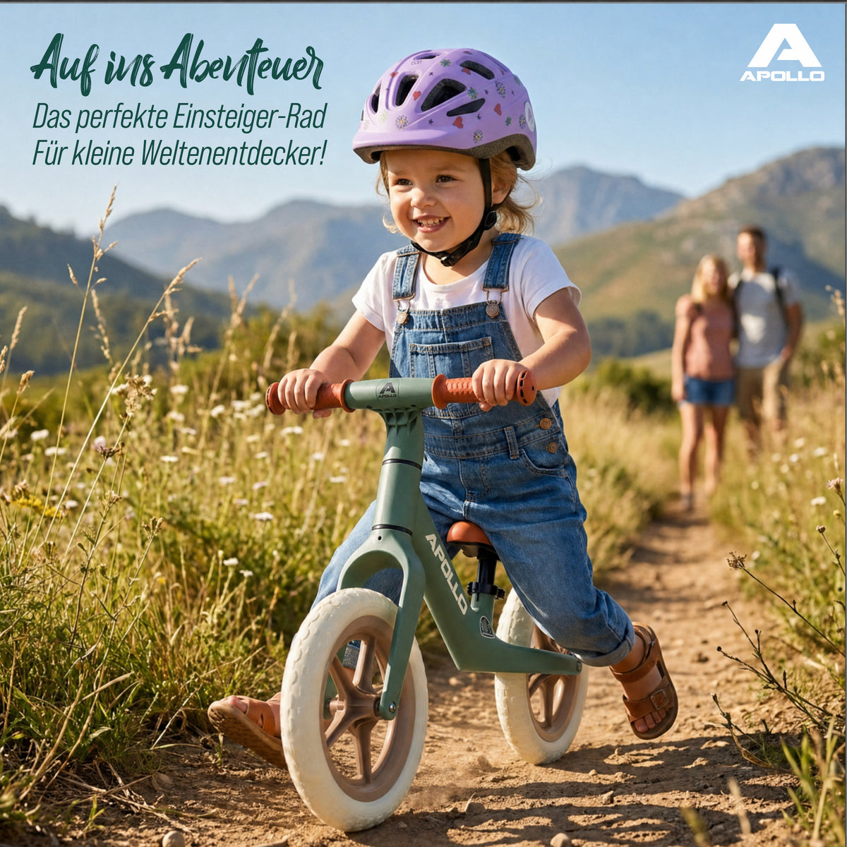 Apollo Funsport CH Trailbuddy Laufrad ab 2 Jahre – 12 Zoll Kinderlaufrad Green