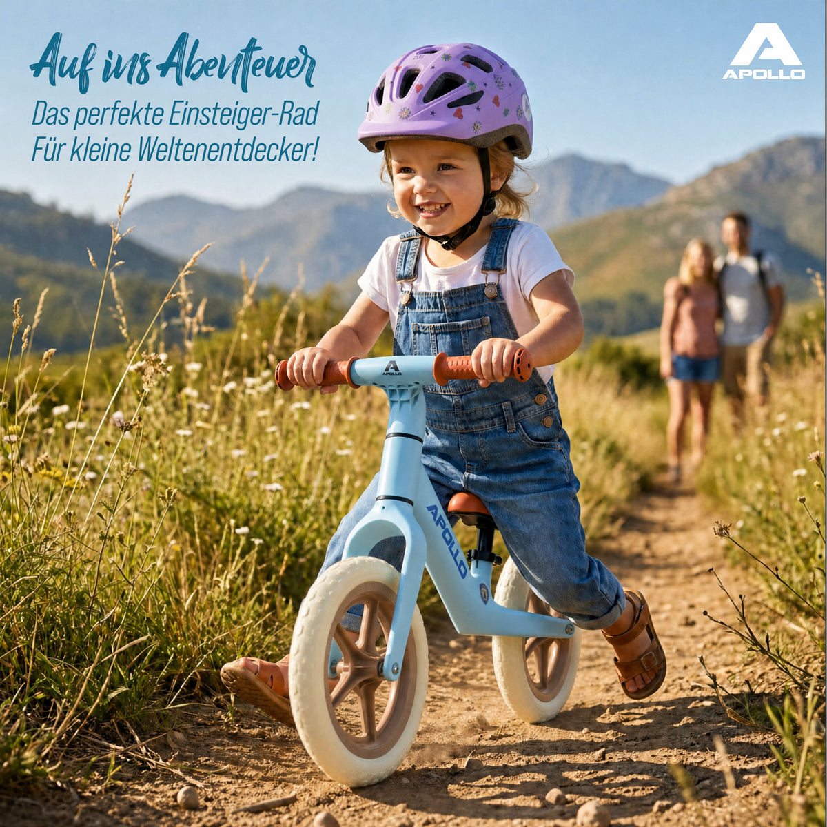 Apollo Funsport CH Trailbuddy Laufrad ab 2 Jahre – 12 Zoll Kinderlaufrad Blue