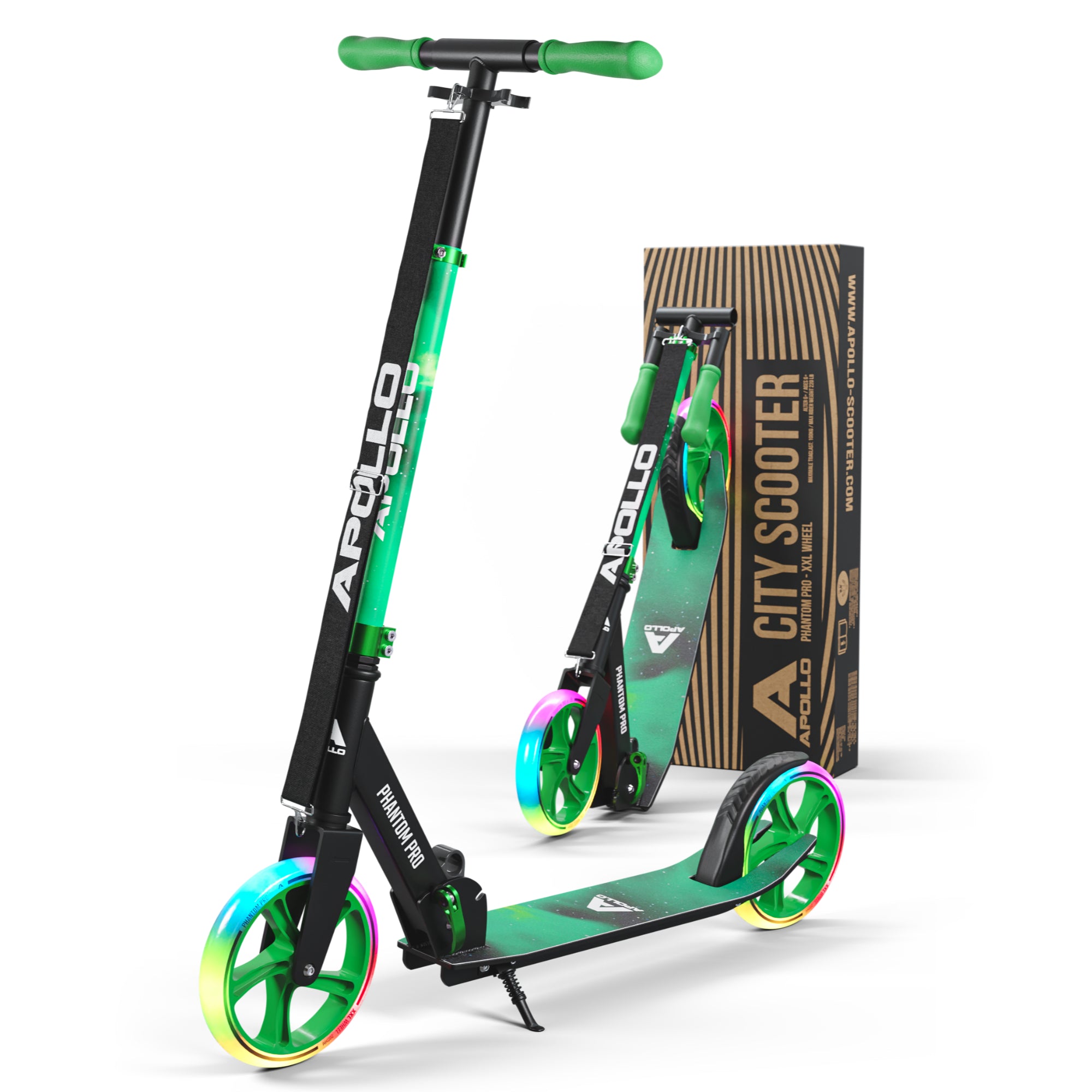Apollo Klappbarer City Roller für Kinder "Phantom" höhenverstellbarer Tretroller Meteor