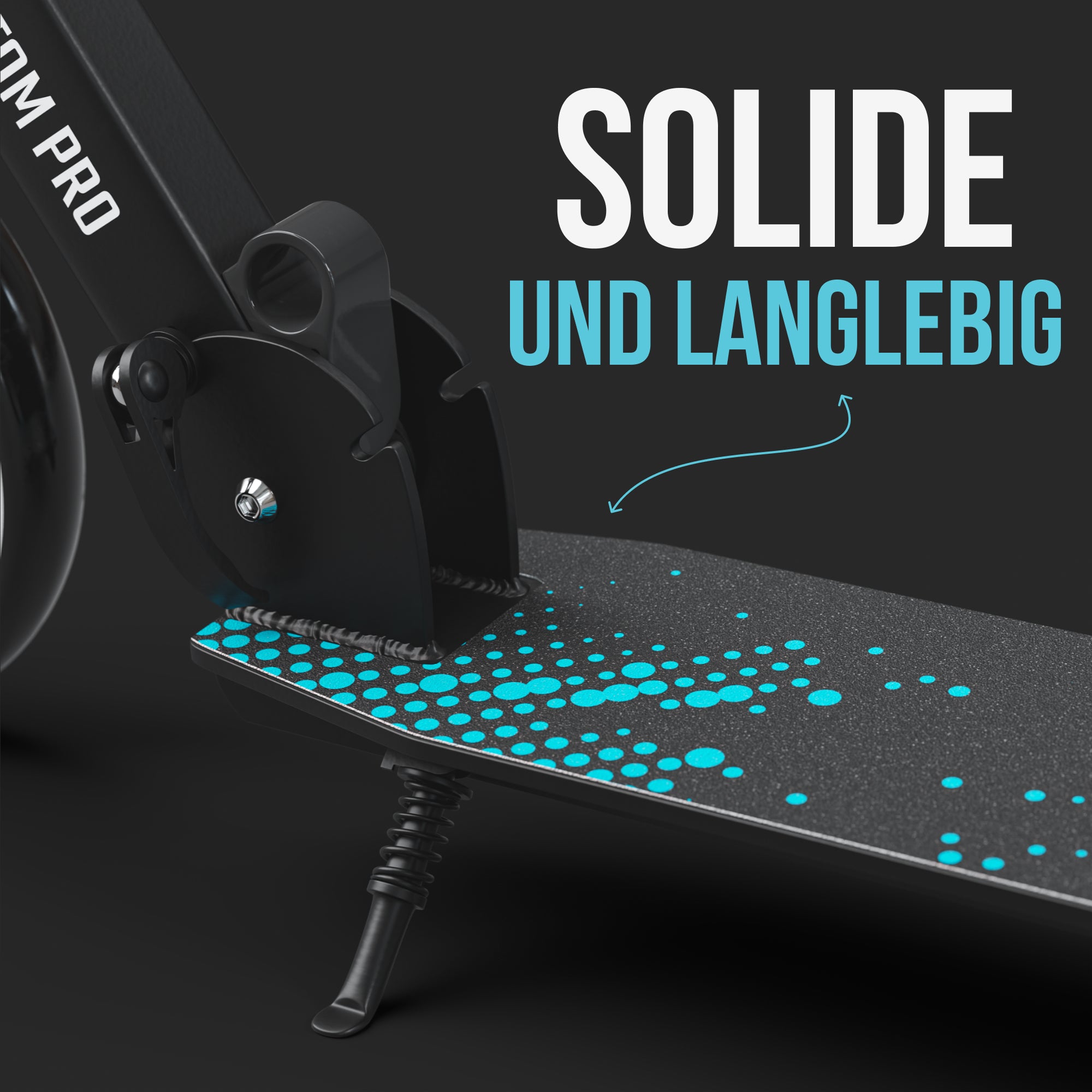 Apollo Klappbarer City Roller für Kinder "Phantom" höhenverstellbarer Tretroller Blau