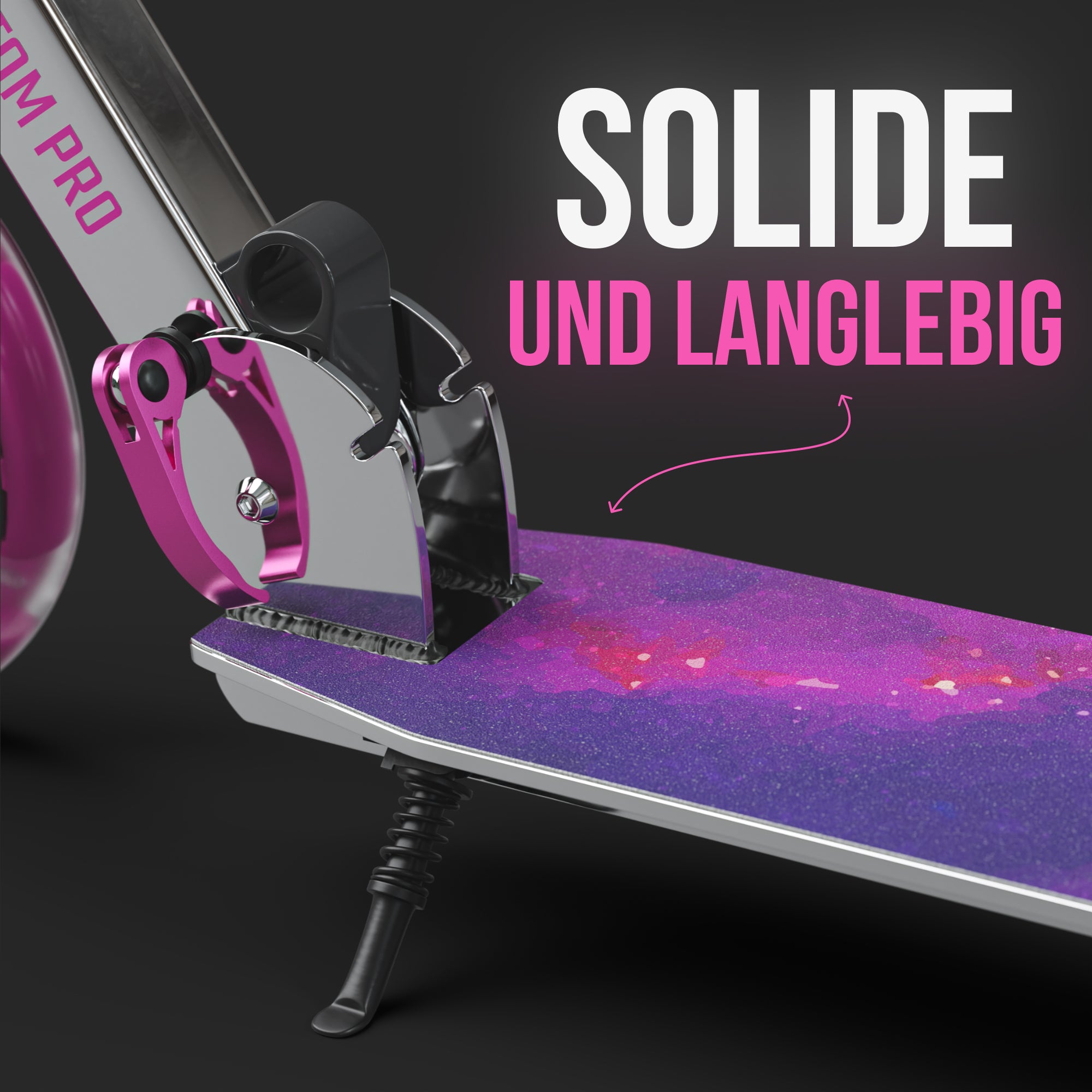 Apollo Klappbarer City Roller für Kinder "Phantom" höhenverstellbarer Tretroller Starlight