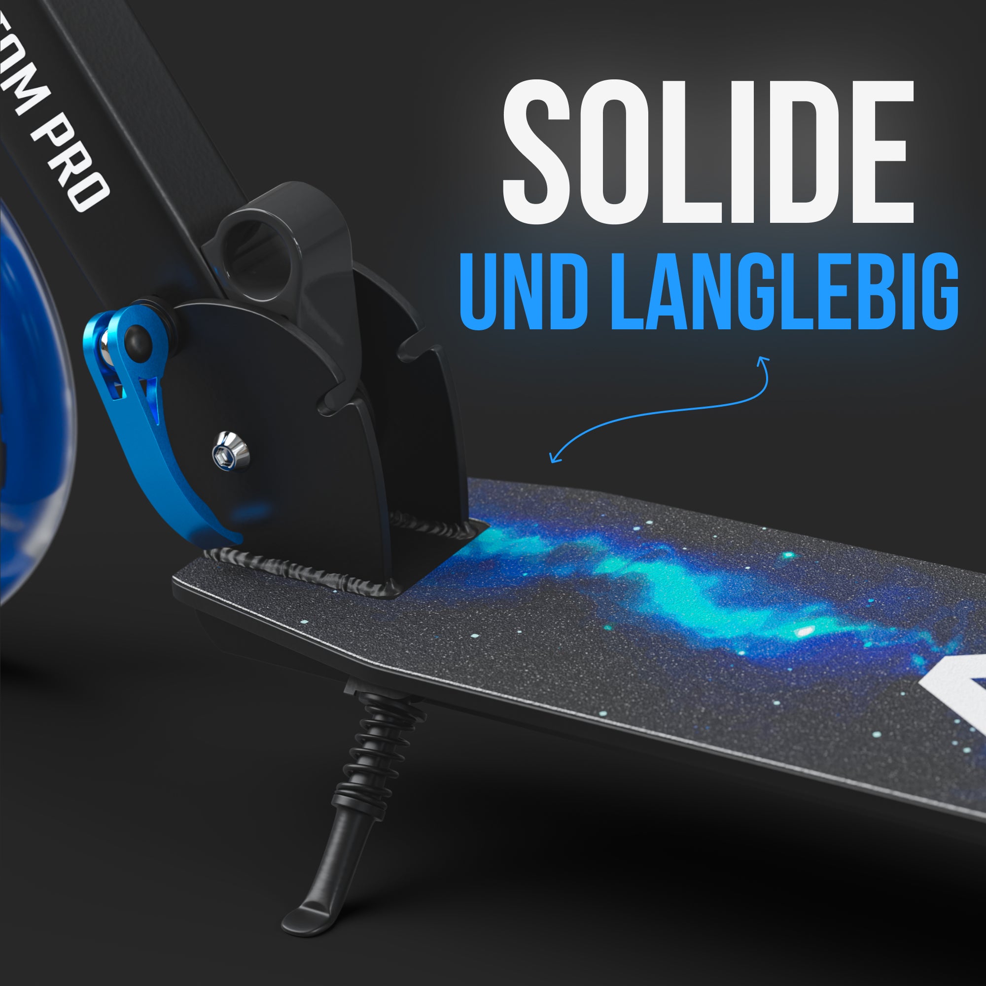 Apollo Klappbarer City Roller für Kinder "Phantom" höhenverstellbarer Tretroller Universe