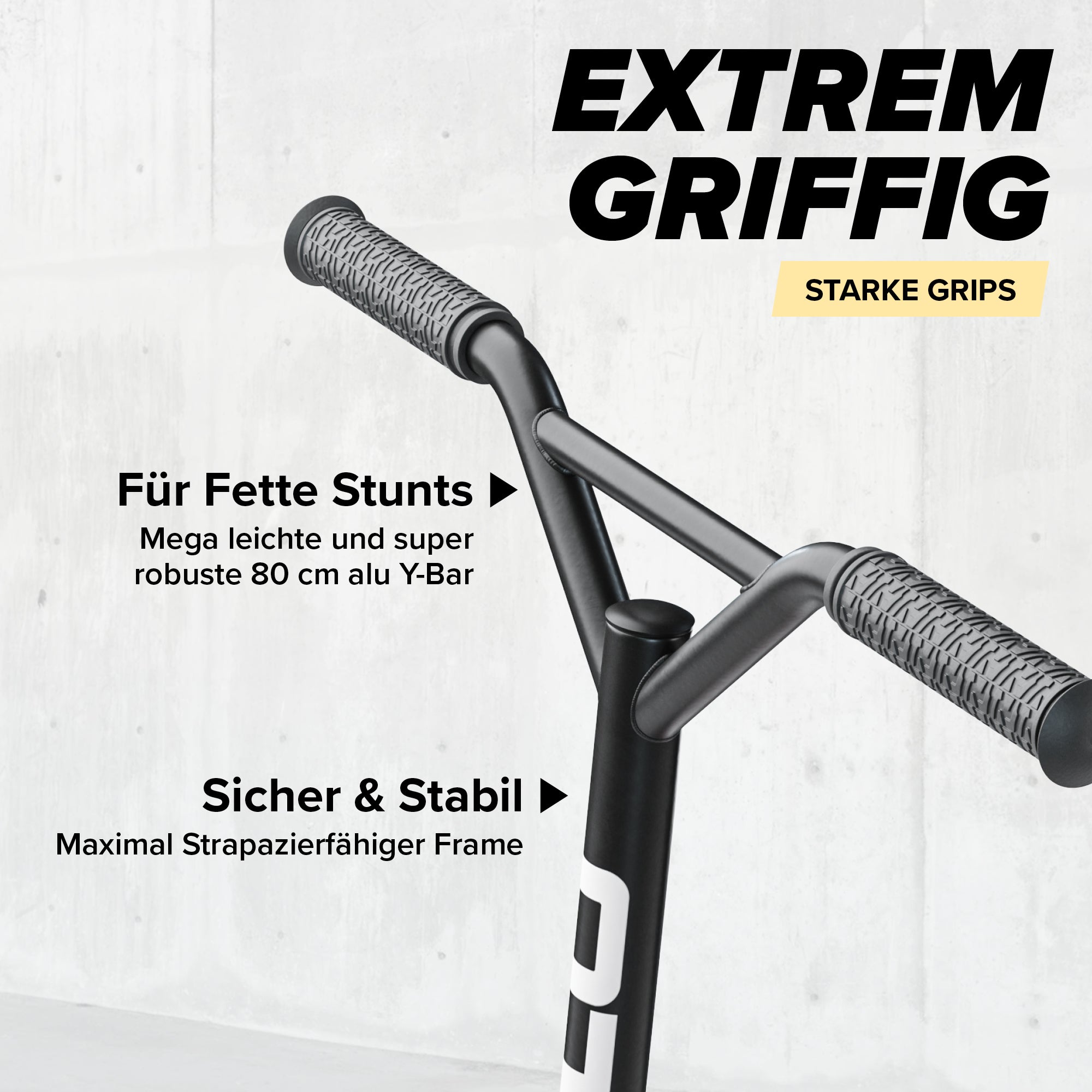 Apollo - Stunt Scooter - Genius Pro Robuster Kinder Scooter mit ABEC 9 Kugellager - Schwarz Gold