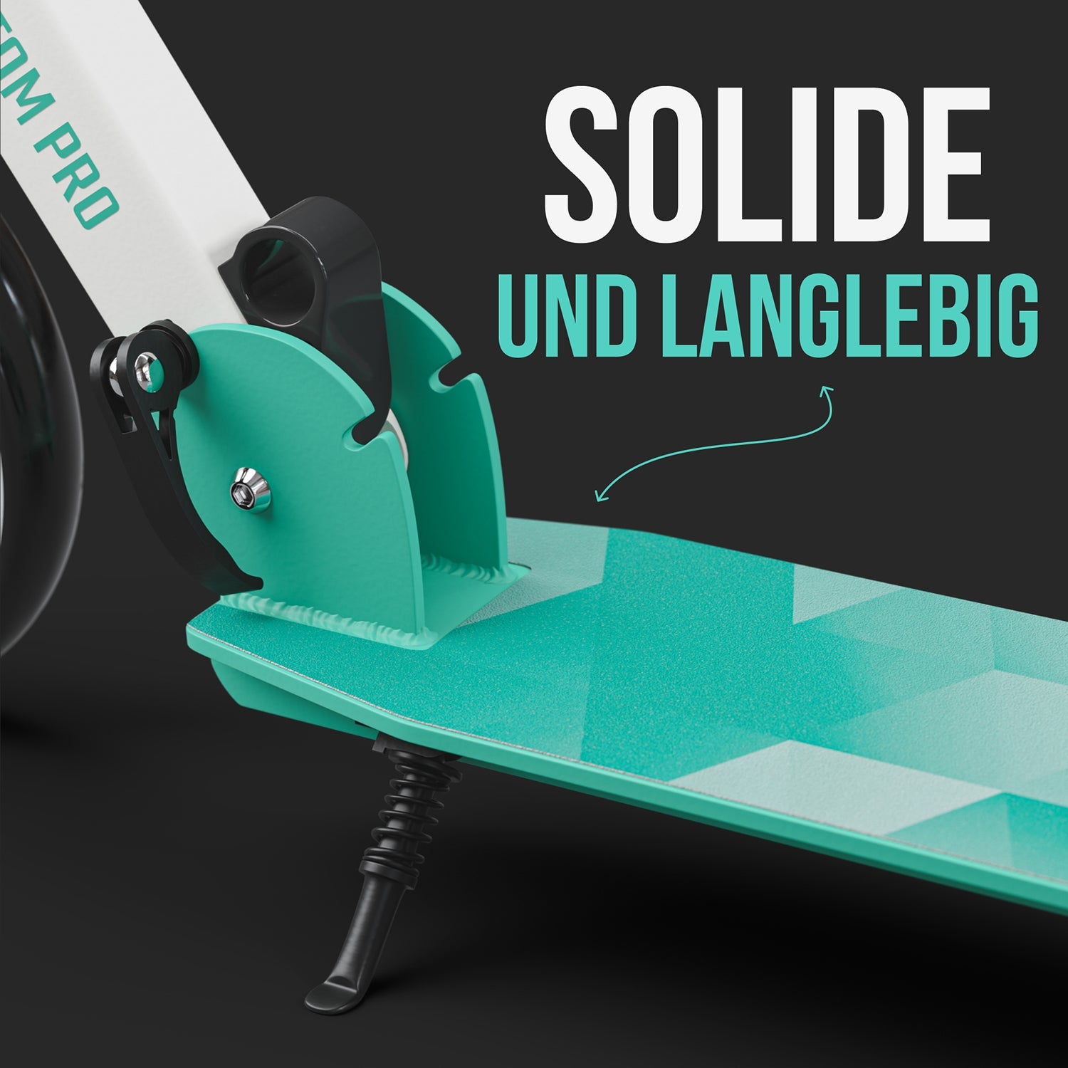 Apollo - Klappbarer City Roller für Kinder "Phantom" höhenverstellbarer Tretroller - Mint