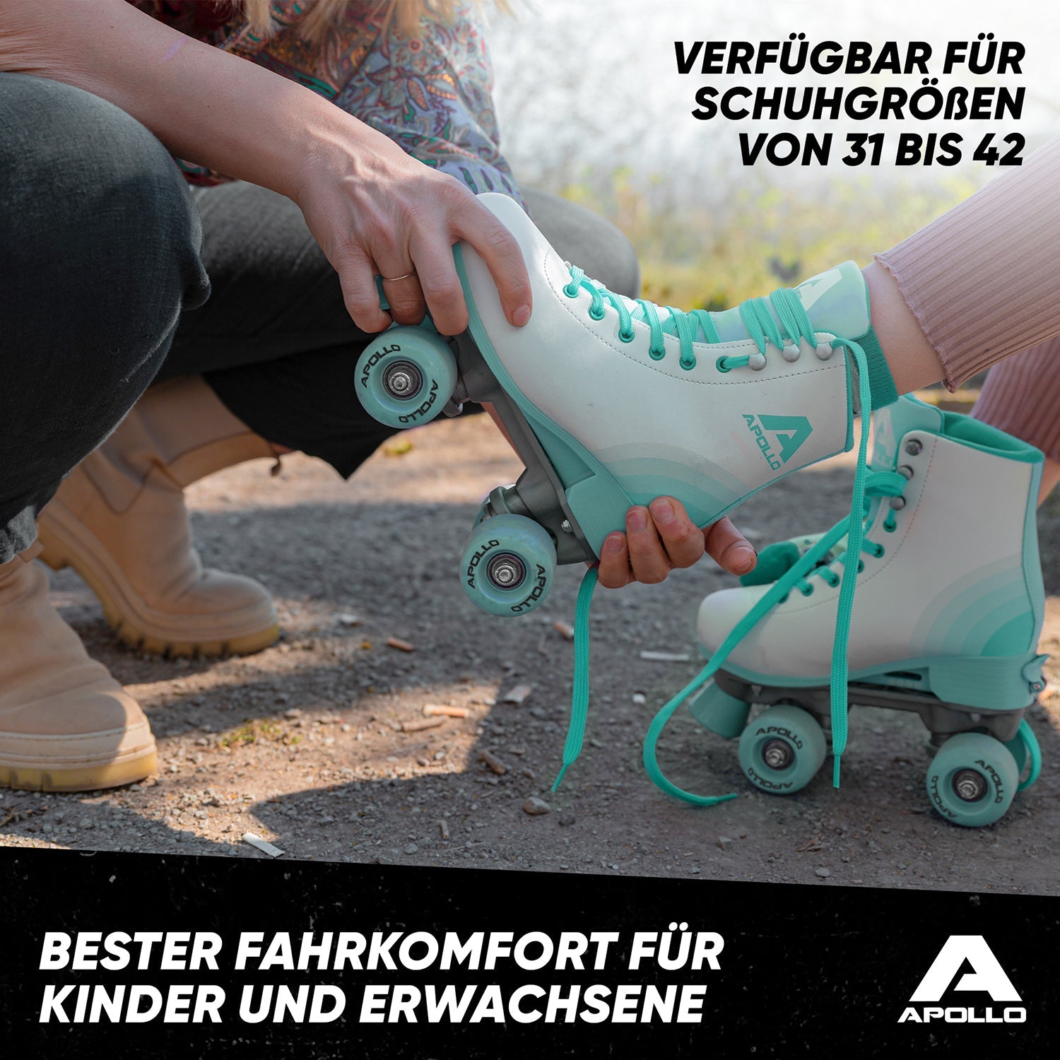 Apollo - Disco Roller, Classic Roller Rollschuhe für Kinder und Erwachsene - Disco Time -