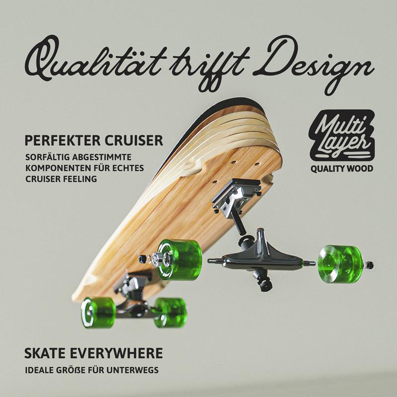 Apollo - Mini Longboard - Classic Green Midi -