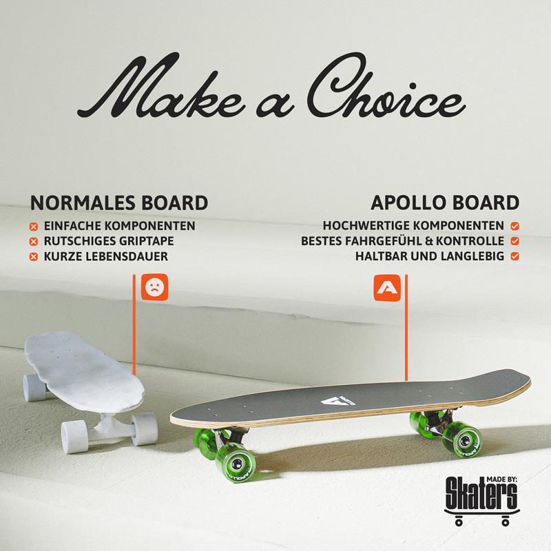 Apollo - Mini Longboard - Classic Green Midi -