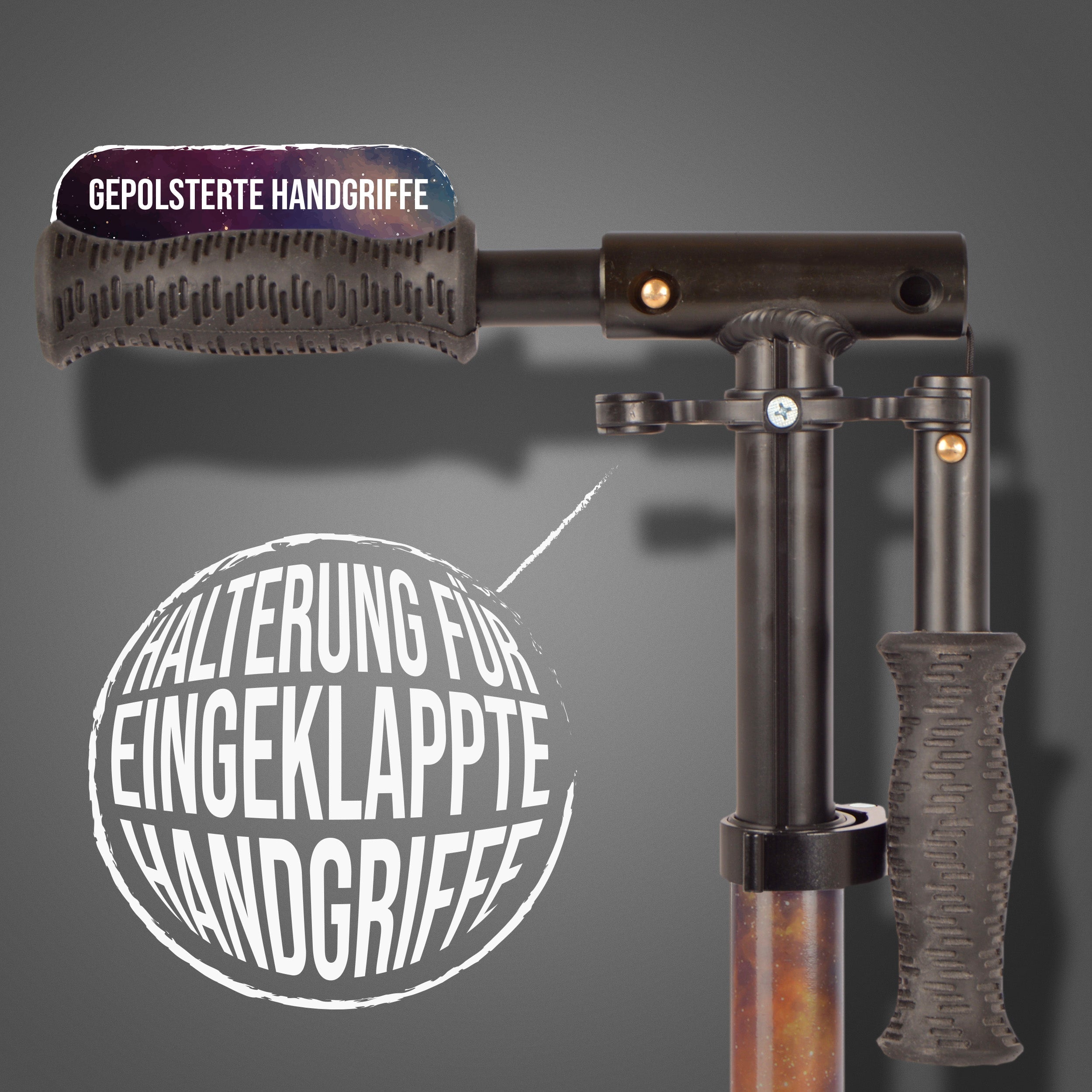 Apollo - Luxus Cityroller mit Doppelfederung "Spectre" City-Roller klapp- und verstellbar - Galaxy