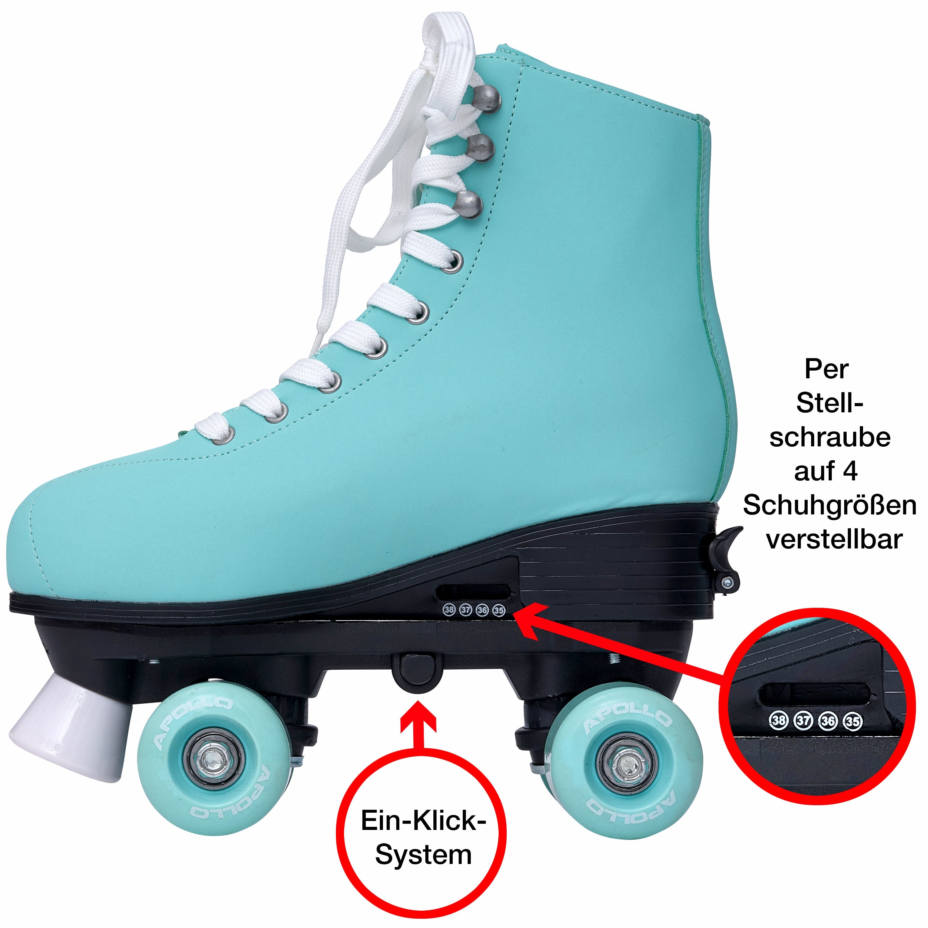 Apollo - Superskate 2 in 1, Multiskates, Rollschuhe & Schlittschuhe für Damen und Kinder -
