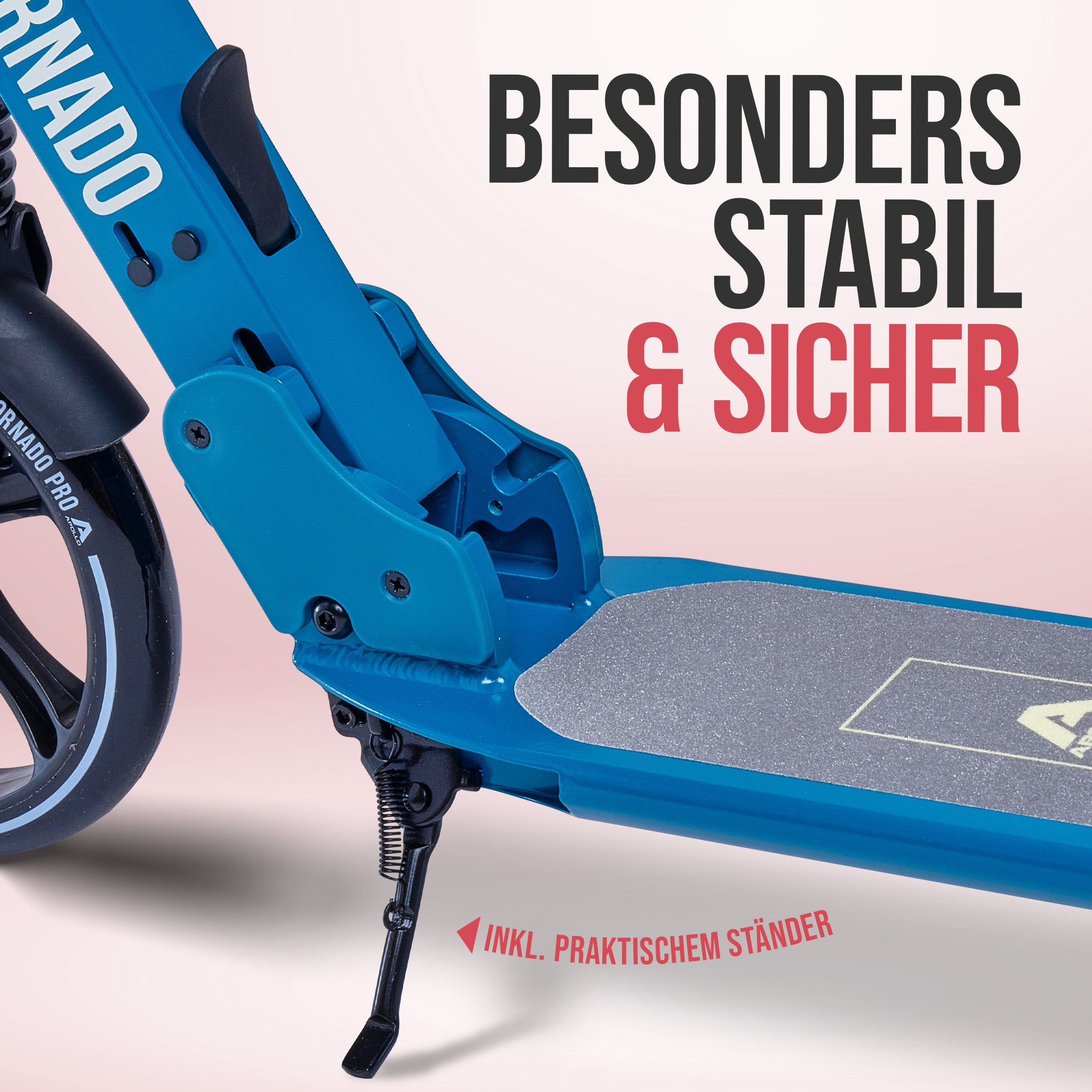 Apollo - High End Scooter Erwachsene - "Tornado 2.0" Cityroller Kinder ab 7 Jahre - Türkis