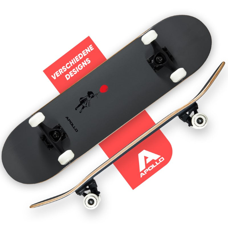 Apollo - Skateboard - Balloon - 7-lagiges Holz-Komplettboard mit ABEC 7 -