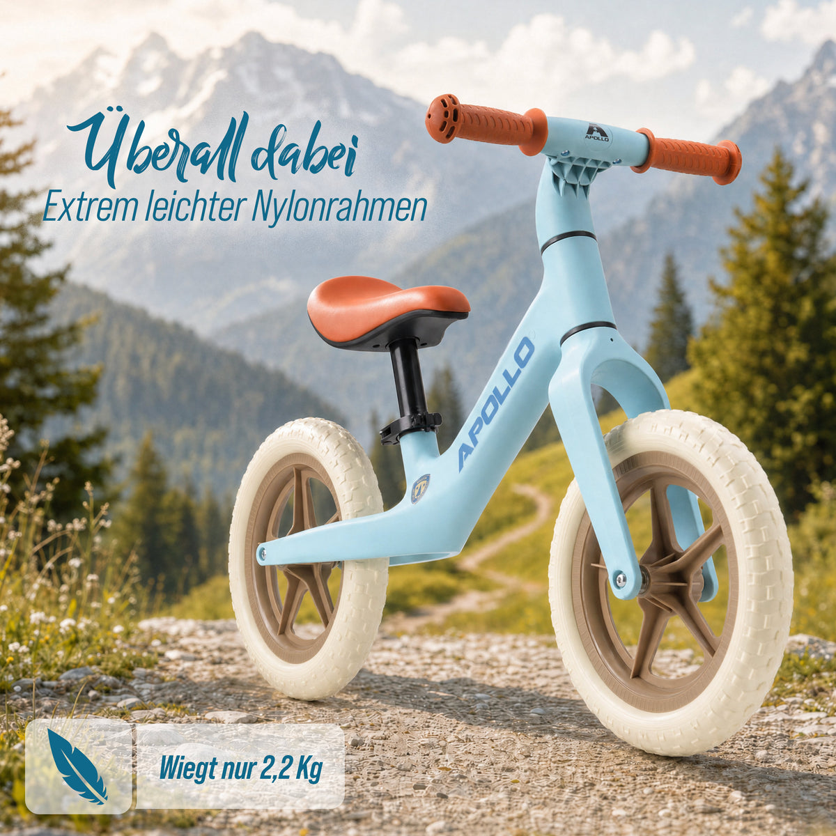 Apollo Funsport CH Trailbuddy Laufrad ab 2 Jahre – 12 Zoll Kinderlaufrad Blue