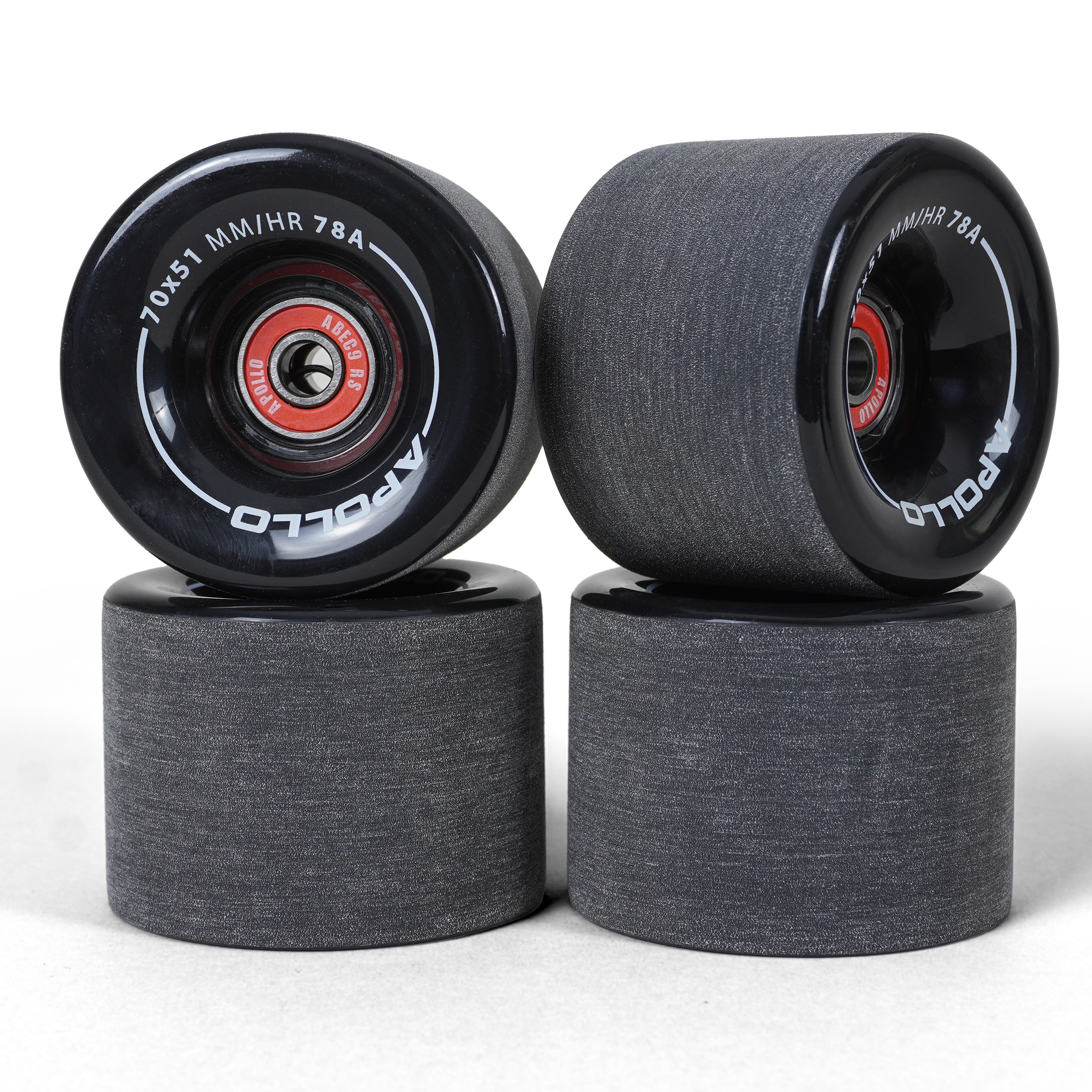 Apollo Funsport CH Apollo Black Longboard & Skateboard Wheels Black - 70 x 51