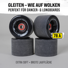 Apollo Funsport CH Apollo Black Longboard & Skateboard Wheels Black - 70 x 51