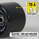 Apollo Funsport CH Apollo Black Longboard & Skateboard Wheels Black - 65 x 51