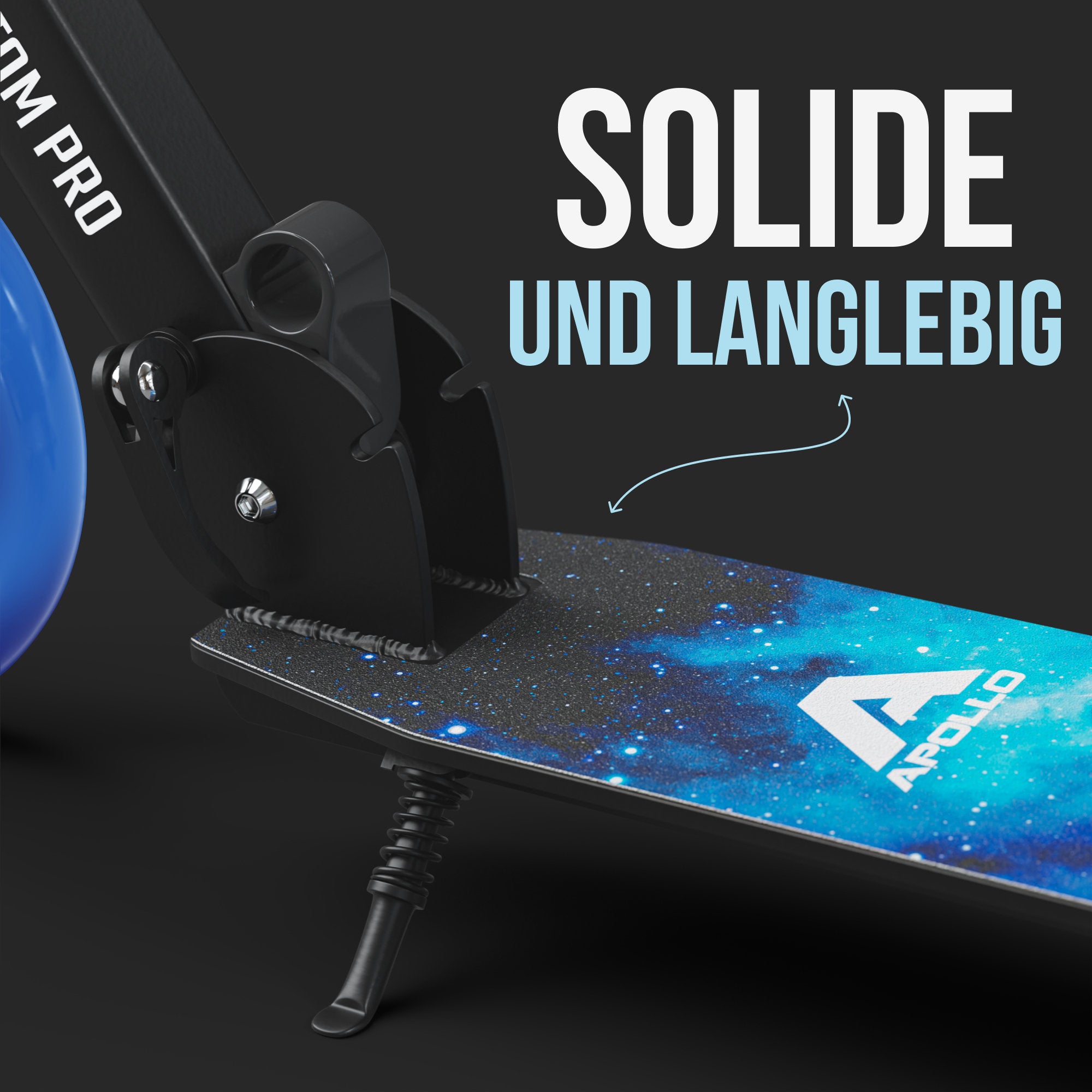 Apollo Klappbarer City Roller für Kinder "Phantom" höhenverstellbarer Tretroller Stars