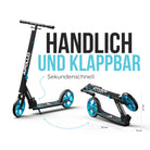 Apollo Klappbarer City Roller für Kinder "Phantom" höhenverstellbarer Tretroller Blau