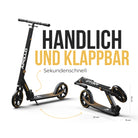 Apollo Klappbarer City Roller für Kinder "Phantom" höhenverstellbarer Tretroller Gold