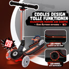 Apollo Funsport CH Apollo Whizzie LED Kinderroller, höhenverstellbarer Dreiradscooter für Kinder ab 3 Jahre Black Blaze