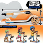 Apollo Funsport CH Apollo Whizzie LED Kinderroller, höhenverstellbarer Dreiradscooter für Kinder ab 3 Jahre Giraffe