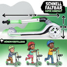 Apollo Funsport CH Apollo Whizzie LED Kinderroller, höhenverstellbarer Dreiradscooter für Kinder ab 3 Jahre Cat