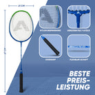 Apollo Funsport CH Badminton Set Match Pro 400 - inkl. Tasche, 2x Schläger, Bälle Blau Grün