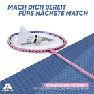 Apollo Funsport CH Badminton Set Match Pro 400 - inkl. Tasche, 2x Schläger, Bälle Blau Pink