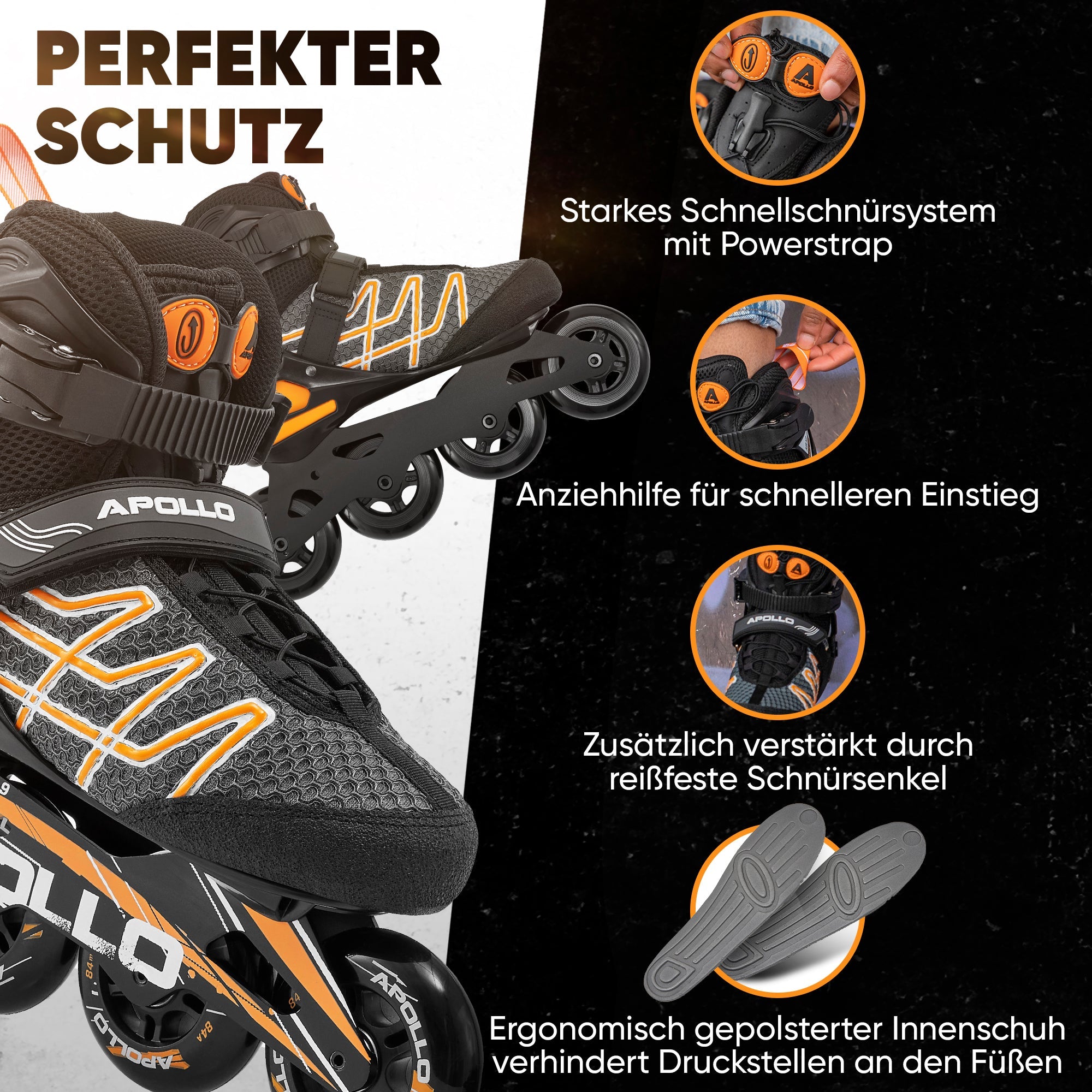 Apollo - Air Flow X2 Inline Skates - Orange -