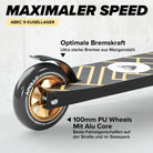 Apollo - Stunt Scooter - Genius Pro Robuster Kinder Scooter mit ABEC 9 Kugellager - Schwarz Gold