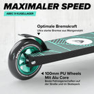 Apollo - Stunt Scooter - Genius Pro Robuster Kinder Scooter mit ABEC 9 Kugellager - Schwarz Grün