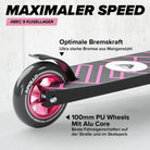 Apollo - Stunt Scooter - Genius Pro Robuster Kinder Scooter mit ABEC 9 Kugellager - Schwarz Pink