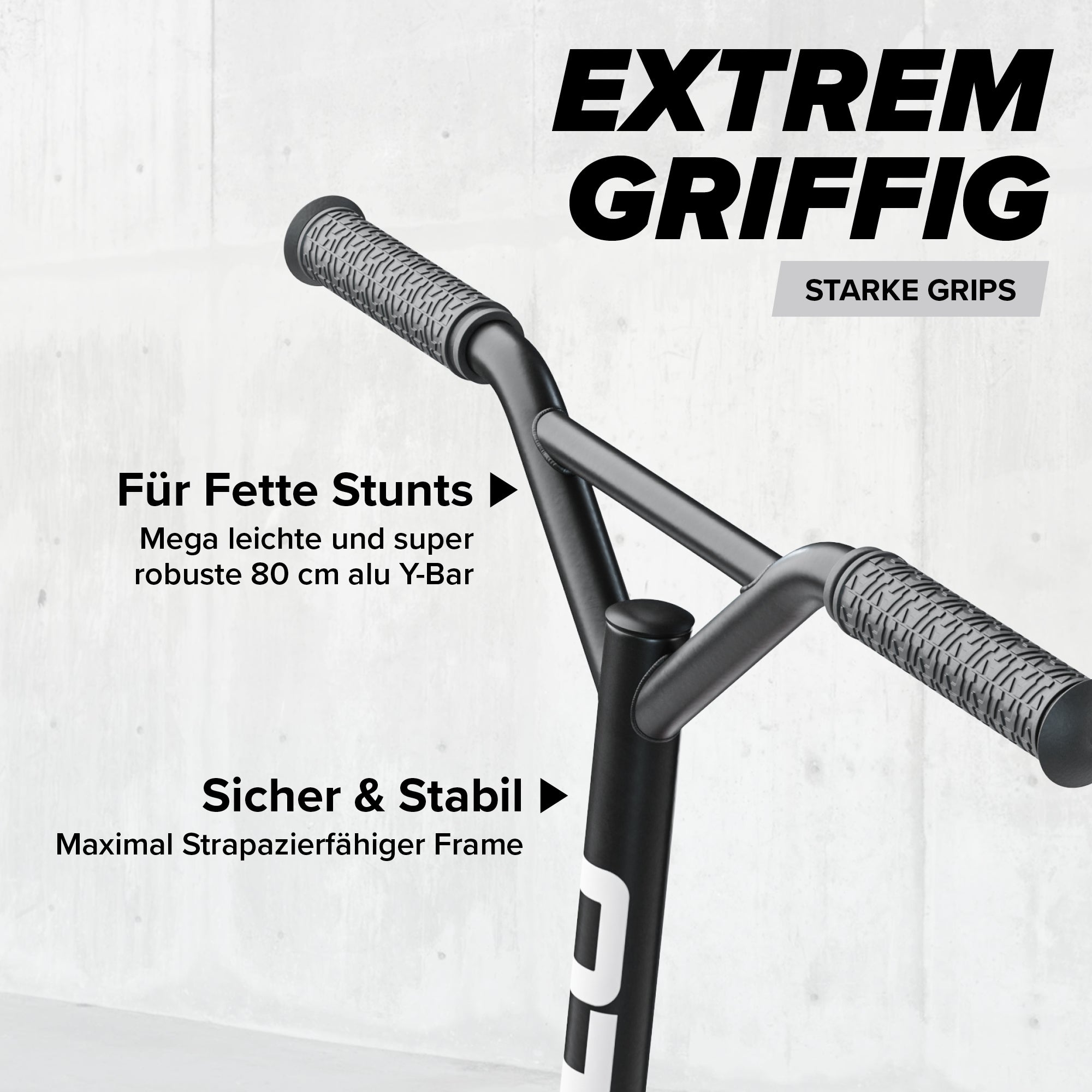 Apollo - Stunt Scooter - Genius Pro Robuster Kinder Scooter mit ABEC 9 Kugellager - Schwarz Silber