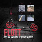 Apollo - Klappbarer City Roller für Kinder "Phantom" höhenverstellbarer Tretroller - Rot