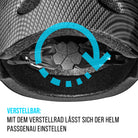 Apollo - Skaterhelm Herren, Damen und Kinder, Kinderfahrradhelm verstellbar Bright Carbon -