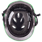 Apollo - Skaterhelm Herren, Damen und Kinder, Kinderfahrradhelm verstellbar Broken Green -