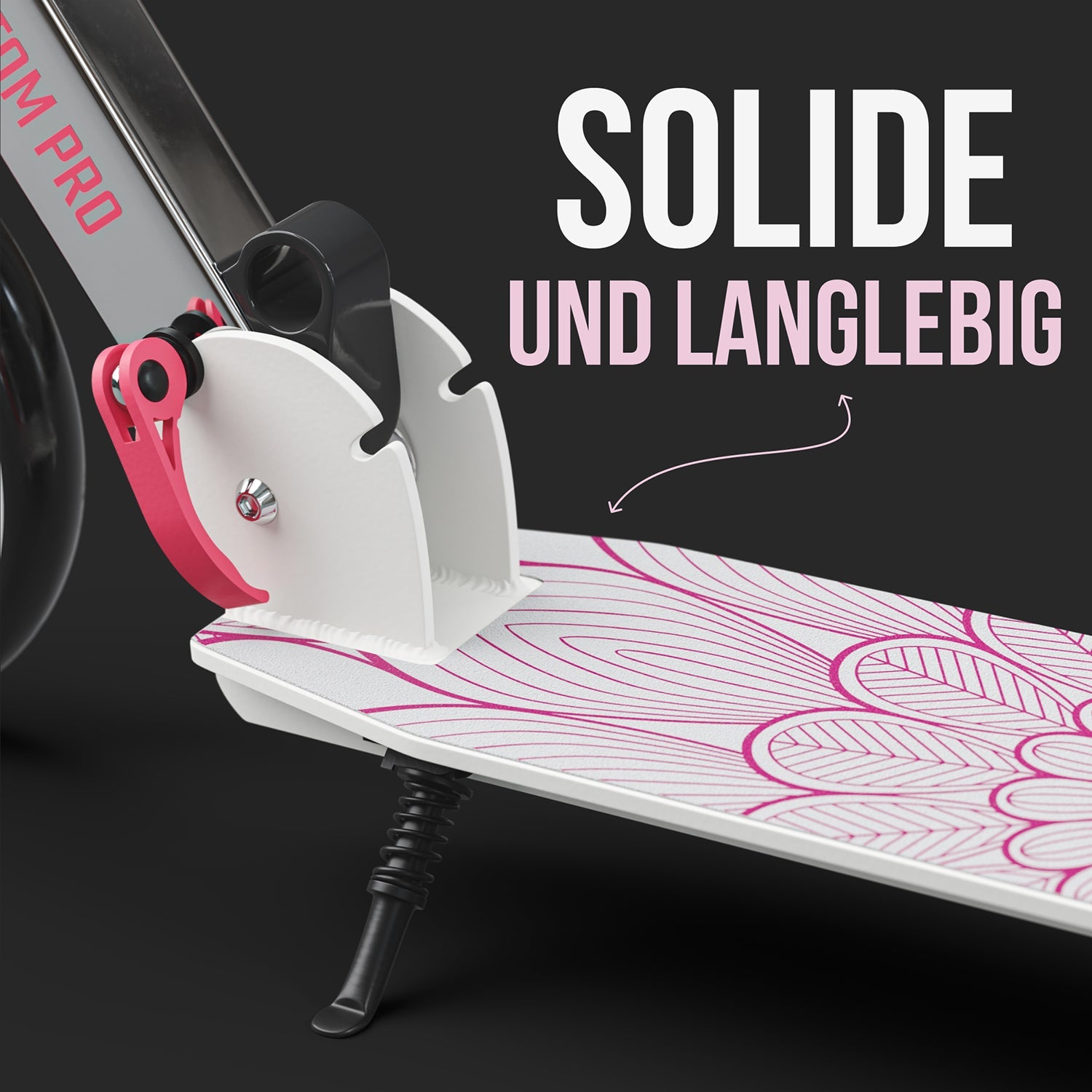 Apollo - Klappbarer City Roller für Kinder "Phantom" höhenverstellbarer Tretroller - Pink