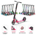 Apollo - Klappbarer City Roller für Kinder "Phantom" höhenverstellbarer Tretroller - Pink Silber