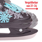 Apollo - Ice Skates X Pro verstellbare Schlittschuhe für Damen & Kinder - Schwarz/Mint -
