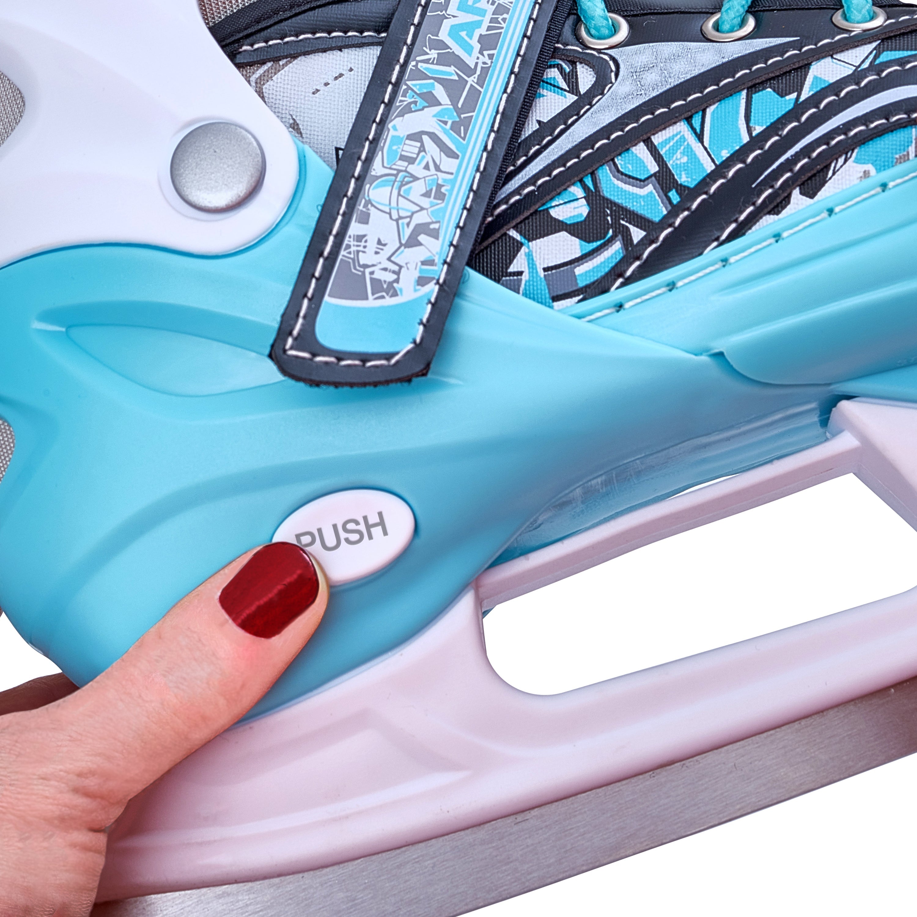 Apollo - Ice Skates X Pro verstellbare Schlittschuhe für Damen & Kinder - Mint/Schwarz -