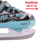 Apollo - Ice Skates X Pro verstellbare Schlittschuhe für Damen & Kinder - Mint/Schwarz -