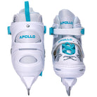 Apollo - Ice Skates X Pro verstellbare Schlittschuhe für Damen & Kinder - Weiß/Mint -