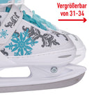 Apollo - Ice Skates X Pro verstellbare Schlittschuhe für Damen & Kinder - Weiß/Mint -
