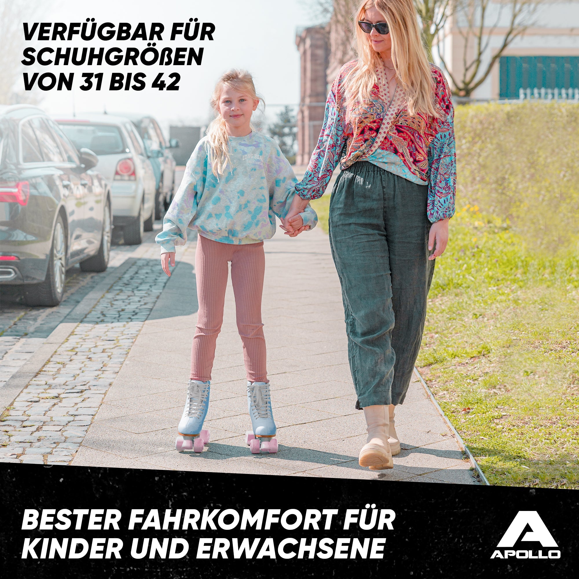 Apollo - Classic Roller Rollschuhe für Kinder und Erwachsene - Nightfever blue -