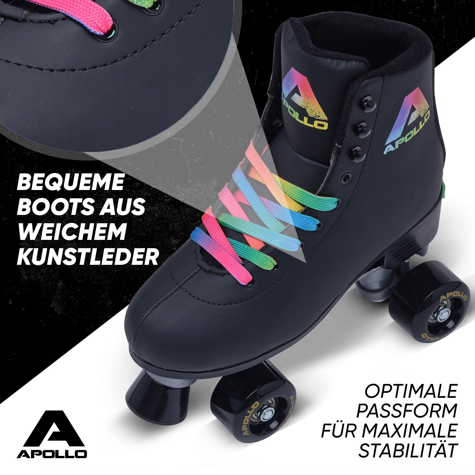 Apollo - Classic Roller Rollschuhe für Kinder und Erwachsene - Rodeo Drive -