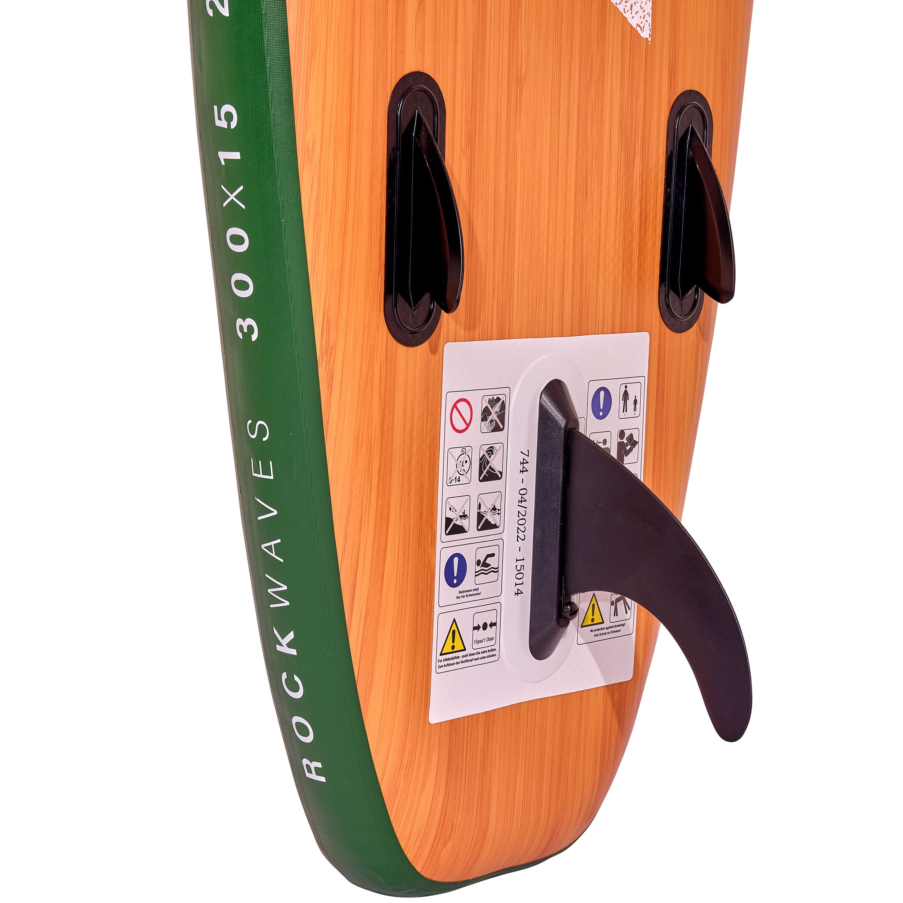 Apollo Funsport - SUP Board Komplett-Set Aufblasbares Stand Up Paddle Board - Wood - Wood Green