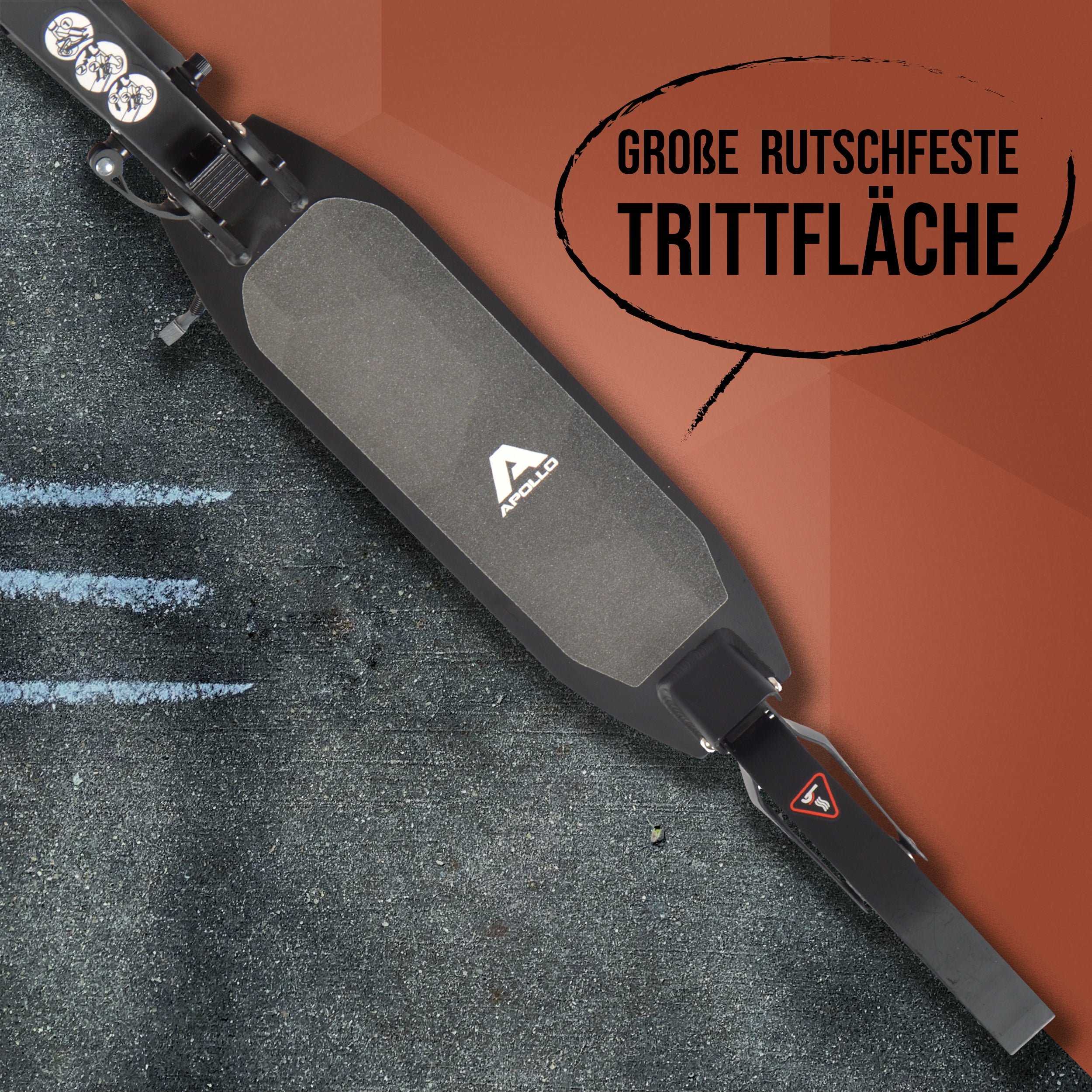 Apollo - Luxus Cityroller mit Doppelfederung "Spectre" City-Roller klapp- und verstellbar - Schwarz 2.0